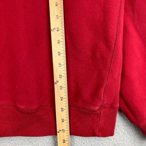 Eddie Bauer Red Spell Out logo Sweatshirt Men's Size Large Pullover - Picture 7 of 9